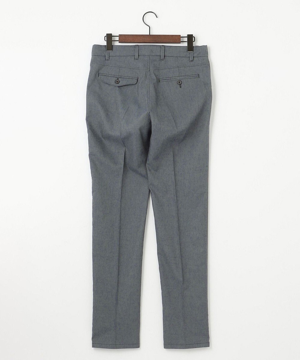 JOSEPH ABBOUD 【キングサイズ・ウエストも伸びる！/ストレッチ】ミックスリネンシャンブレーパンツ 