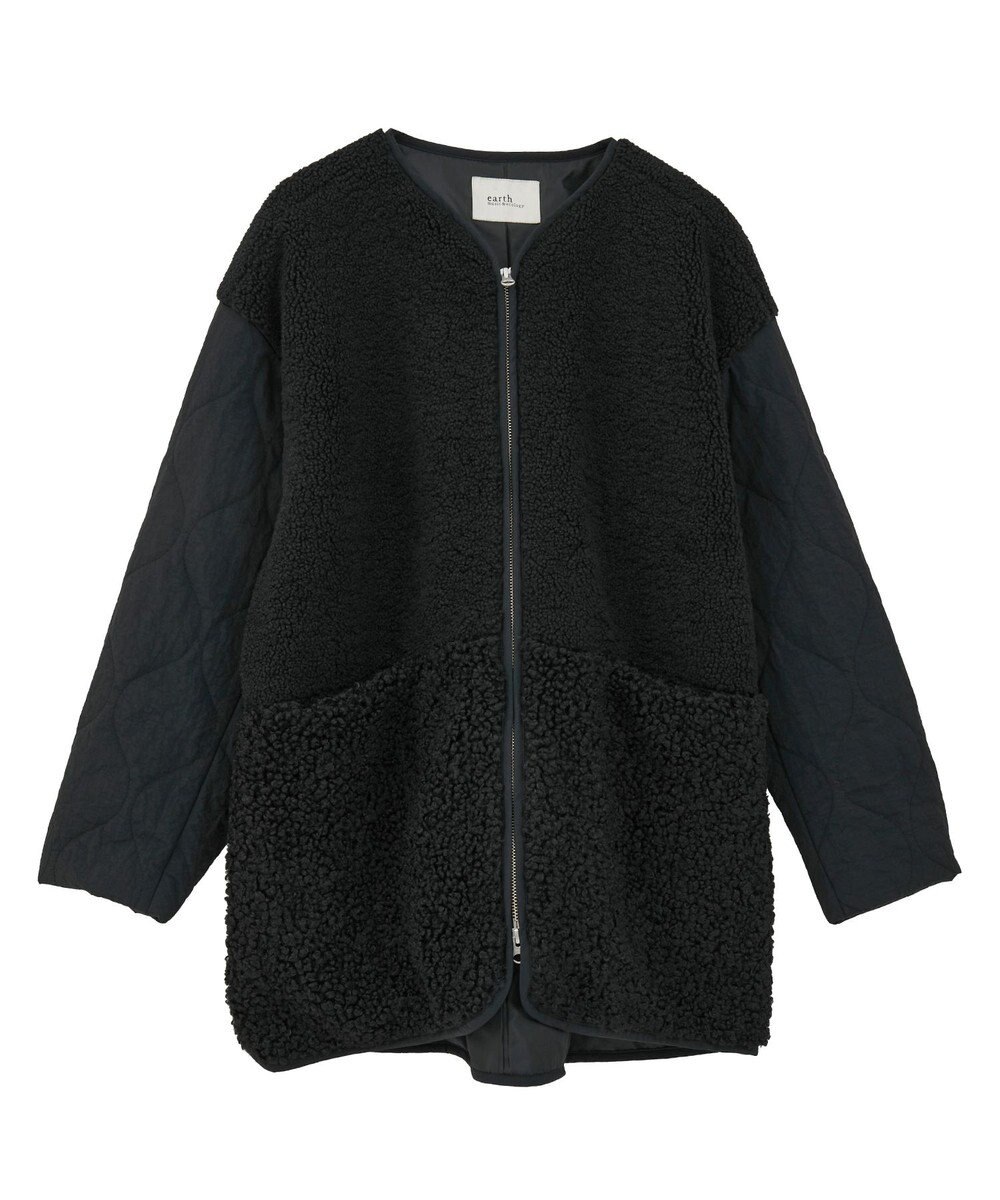 earth music&ecology ボアキルトミドルコート 