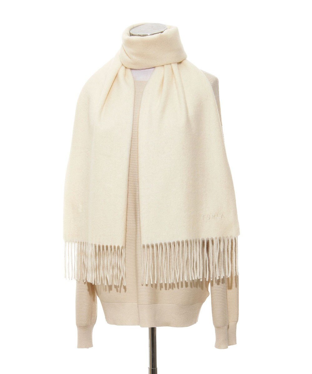 MOONBAT 【洗えるカシミヤ】FURLA カシミヤ100％ 無地ビッグマフラー／幅50cm 