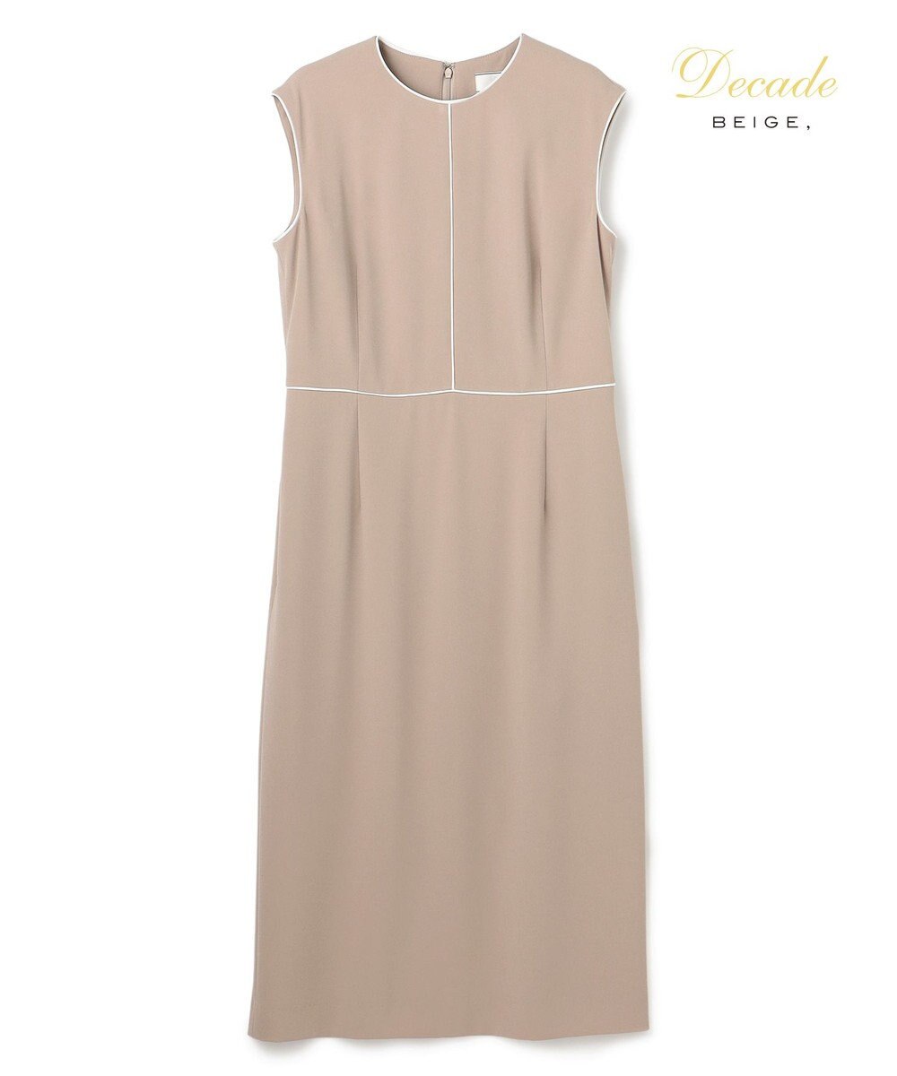 BEIGE， 【セットアップ対応】CINDY / 配色ライン クルーネックドレス 