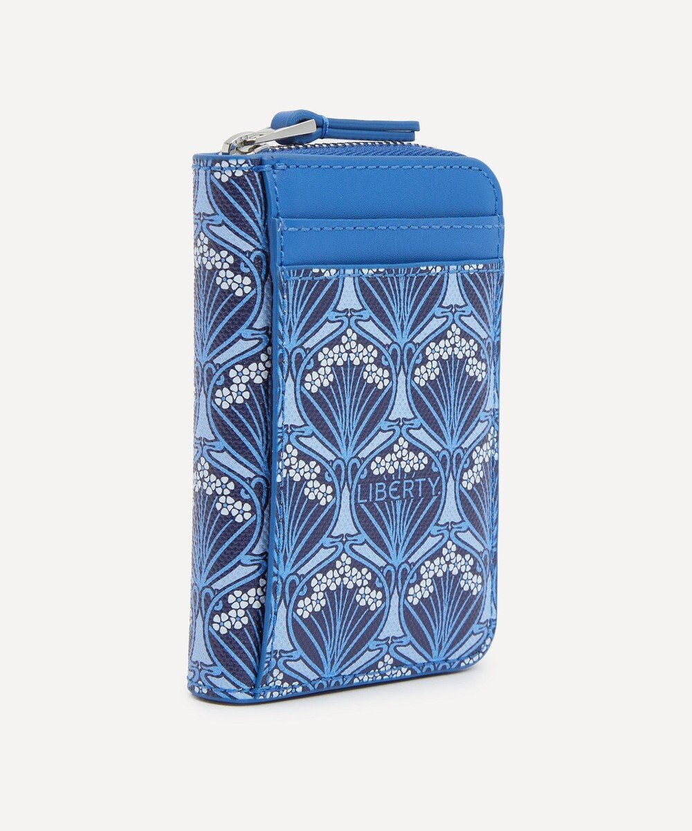 LIBERTY. アイフィス ブルー ジップド バーチカル ウォレット 