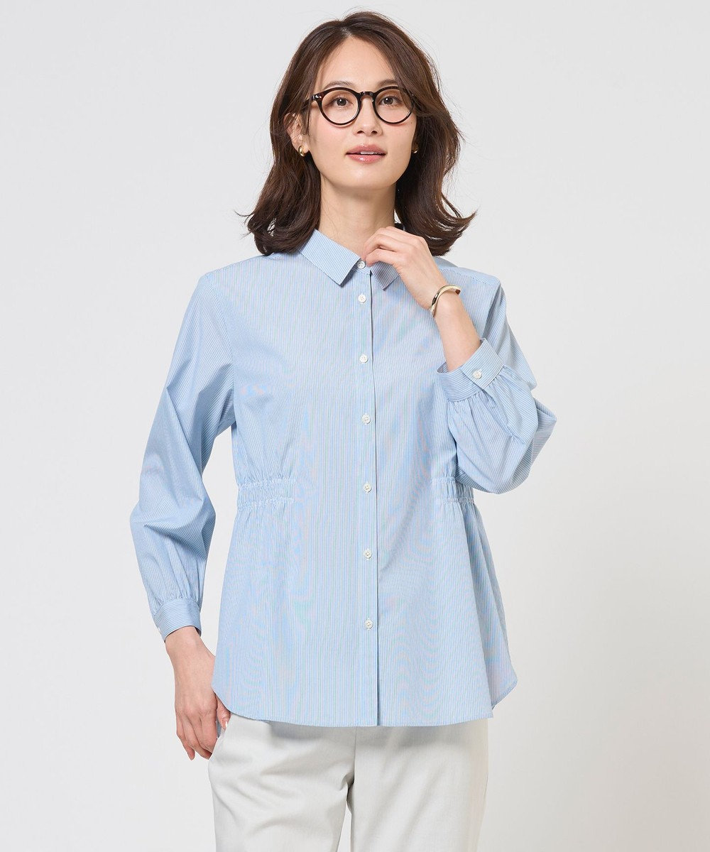 J.PRESS LADIES S 【WEB限定カラーあり】コンパクトエステネージュ シャーリング ブラウス 