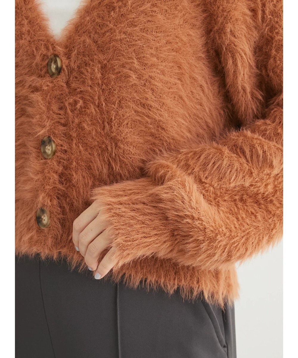 Green Parks ・Ｐｅｔｉｔ　Ｆｌｅｕｒ　シャギーニットカーディガン 