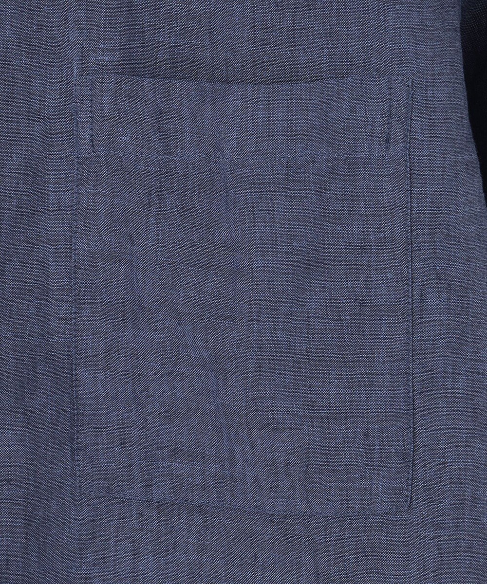 J.PRESS MEN オープンカラーリネンパッチシャツ 