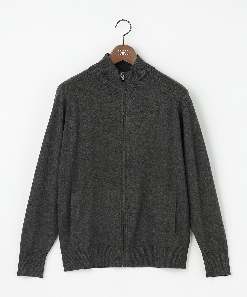 JOSEPH ABBOUD 【チクチクしない/イージーケア/3シーズン対応/サスティナブル】SNOWY  スタンドジップカーディガン 