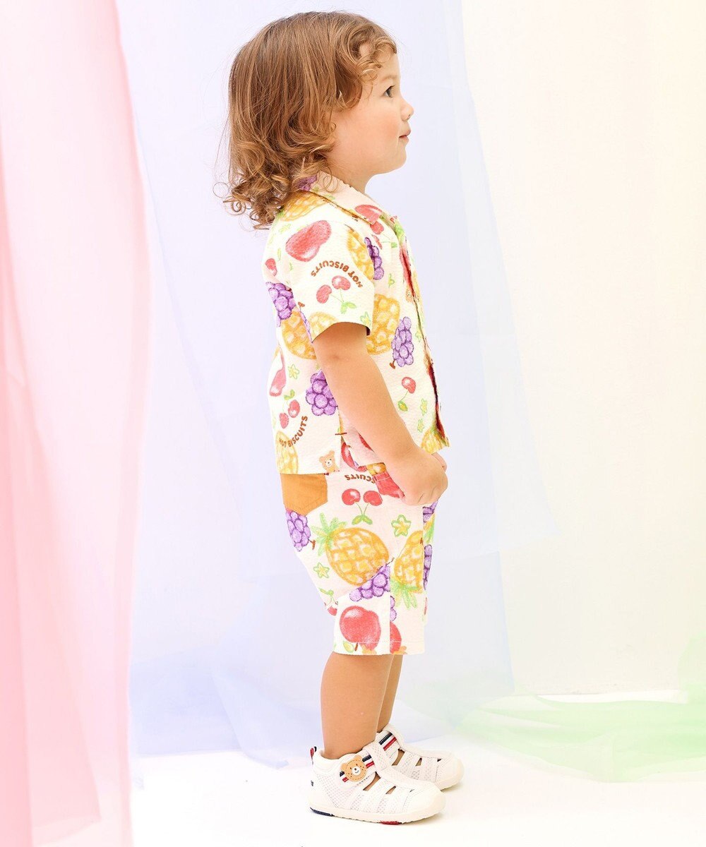 MIKI HOUSE HOT BISCUITS 【ビーンズ×フルーツシリーズ】【80-120cm】オープンカラーシャツ 