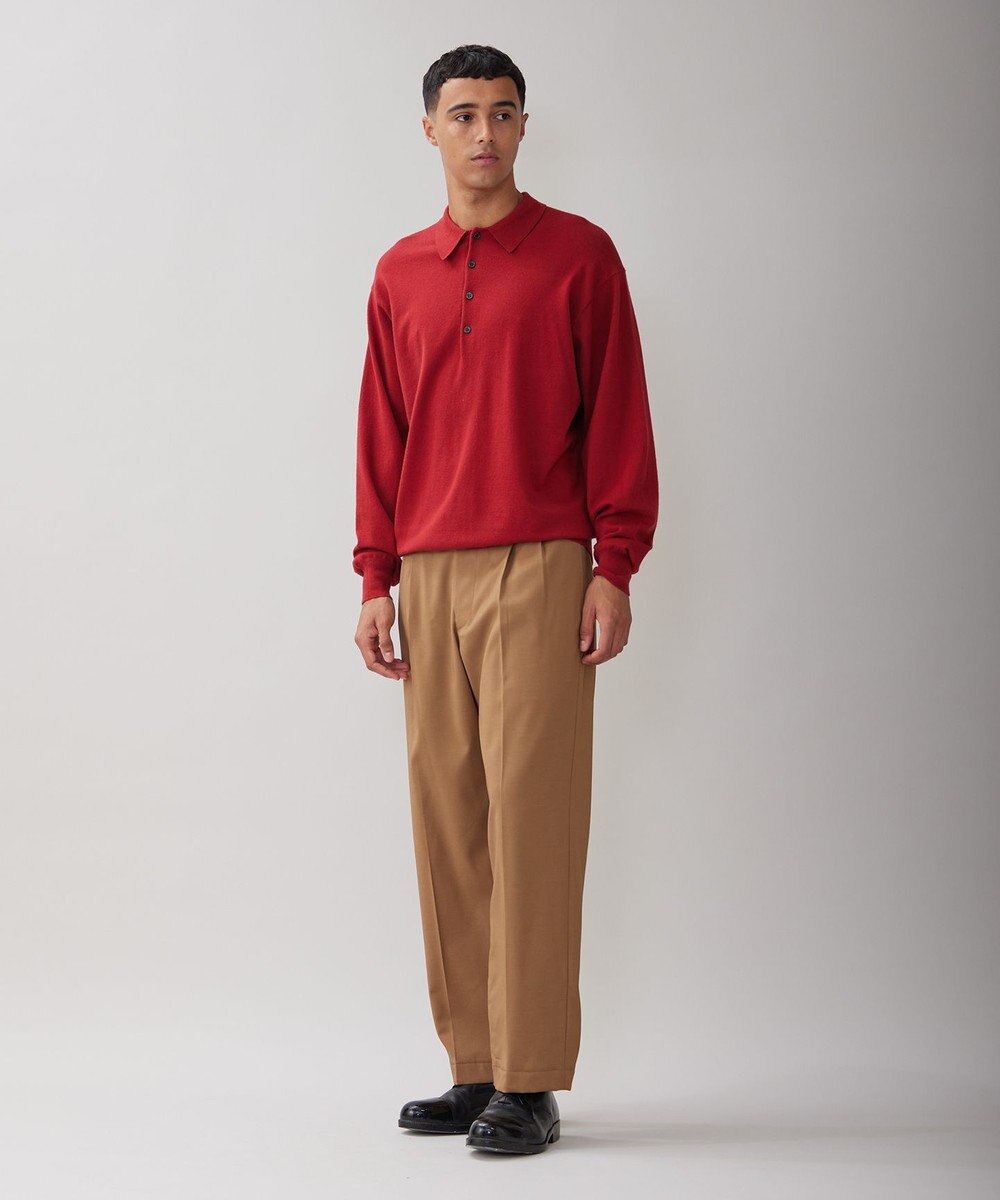 UNFILO MENS ライトウォーム ニットポロ 