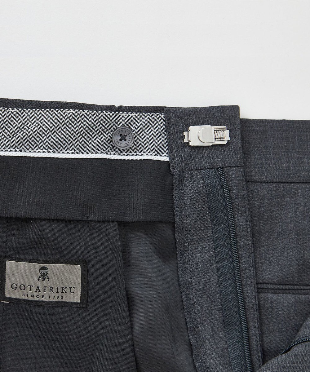 GOTAIRIKU ロングセラー【洗える/折り目加工/シワになりにくい/ウエストアジャスター】ウォッシャブル サマーウール100％パンツ_定番色(ノータック)25年モデル 