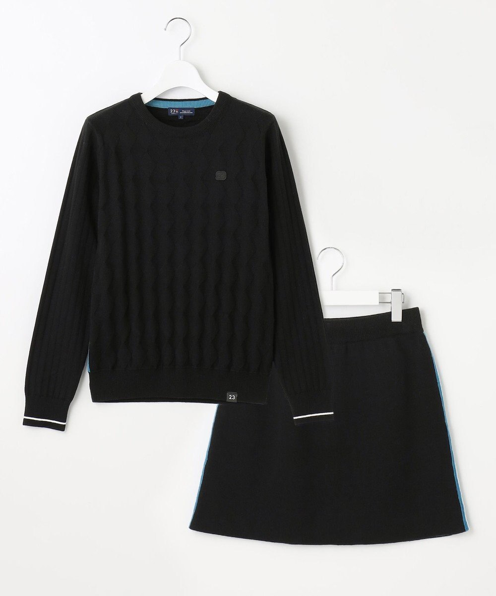 23区GOLF 嬉しいセット企画【ニット＋リバーシブルスカート】【WOMEN】 カラーニットアップ 