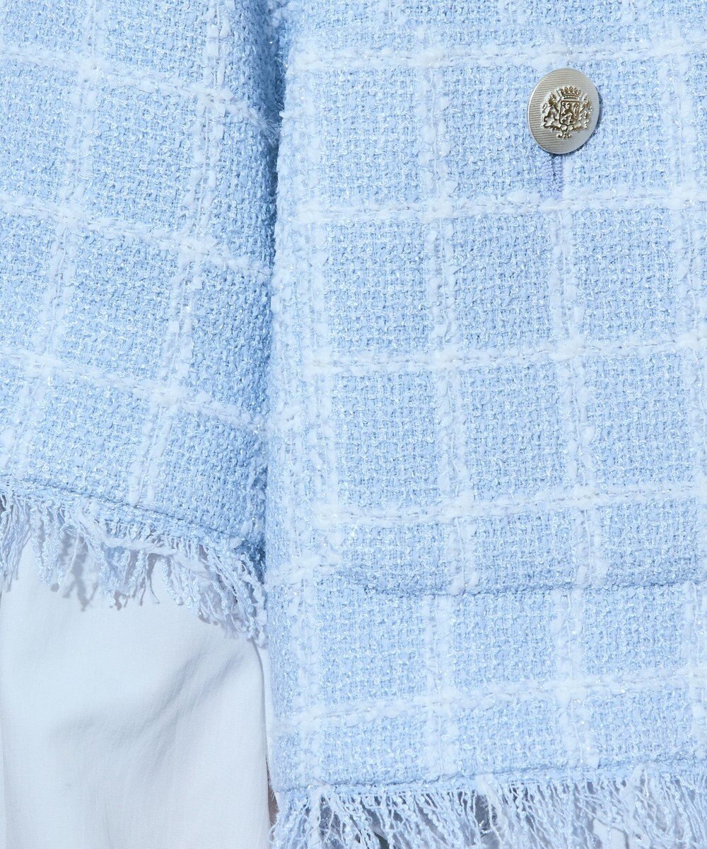 GRACE CONTINENTAL ハーフスリーブツイードジャケット 