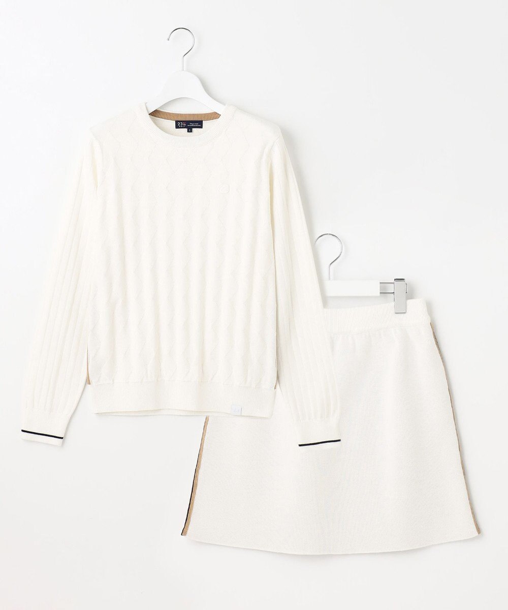 23区GOLF 嬉しいセット企画【ニット＋リバーシブルスカート】【WOMEN】 カラーニットアップ 
