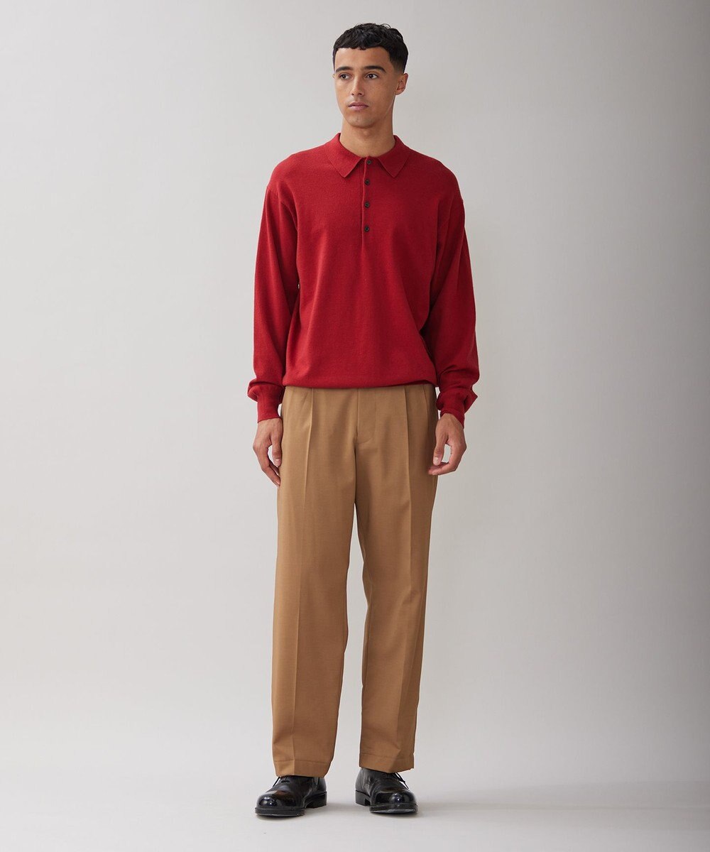 UNFILO MENS ライトウォーム ニットポロ 