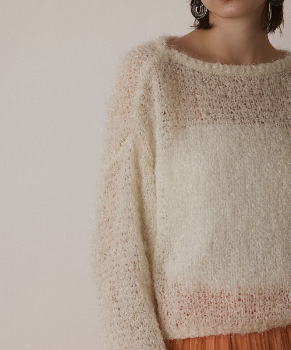 GRACE CONTINENTAL フィルムヤーンニットトップ 