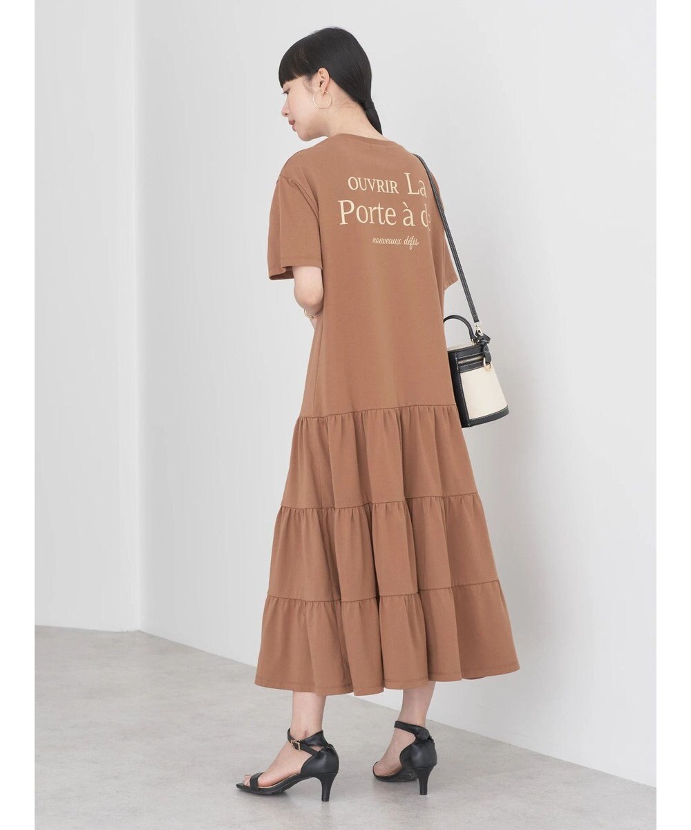 earth music&ecology バックロゴティアードワンピース 