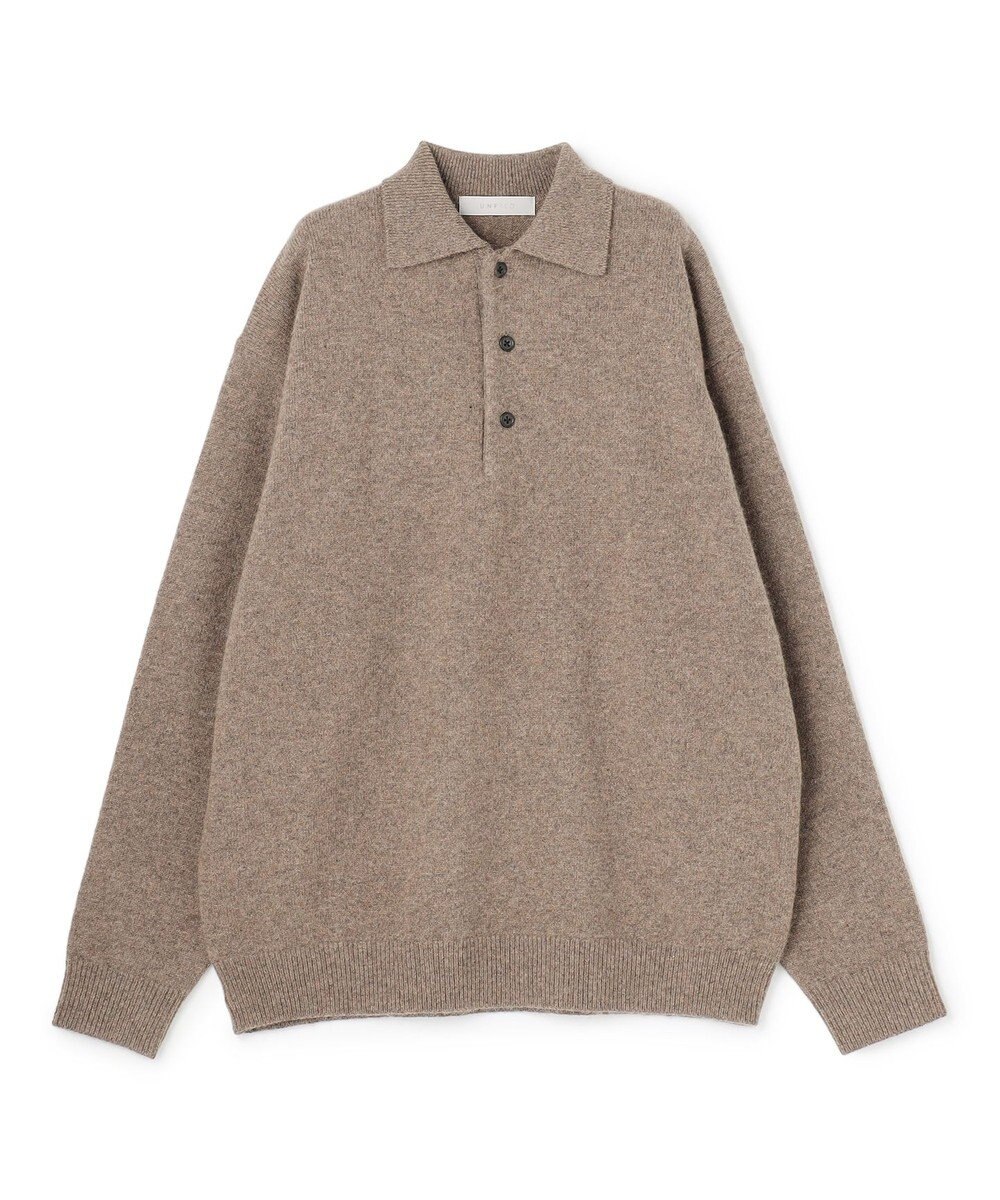 UNFILO MENS 【洗える】ウールカシミヤニット ポロ 