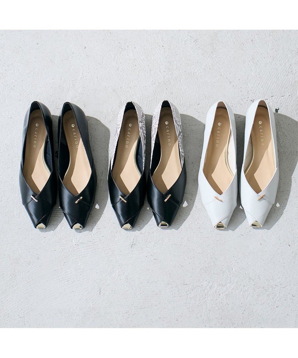 MODE ET JACOMO <carino>オープントゥパンプス 