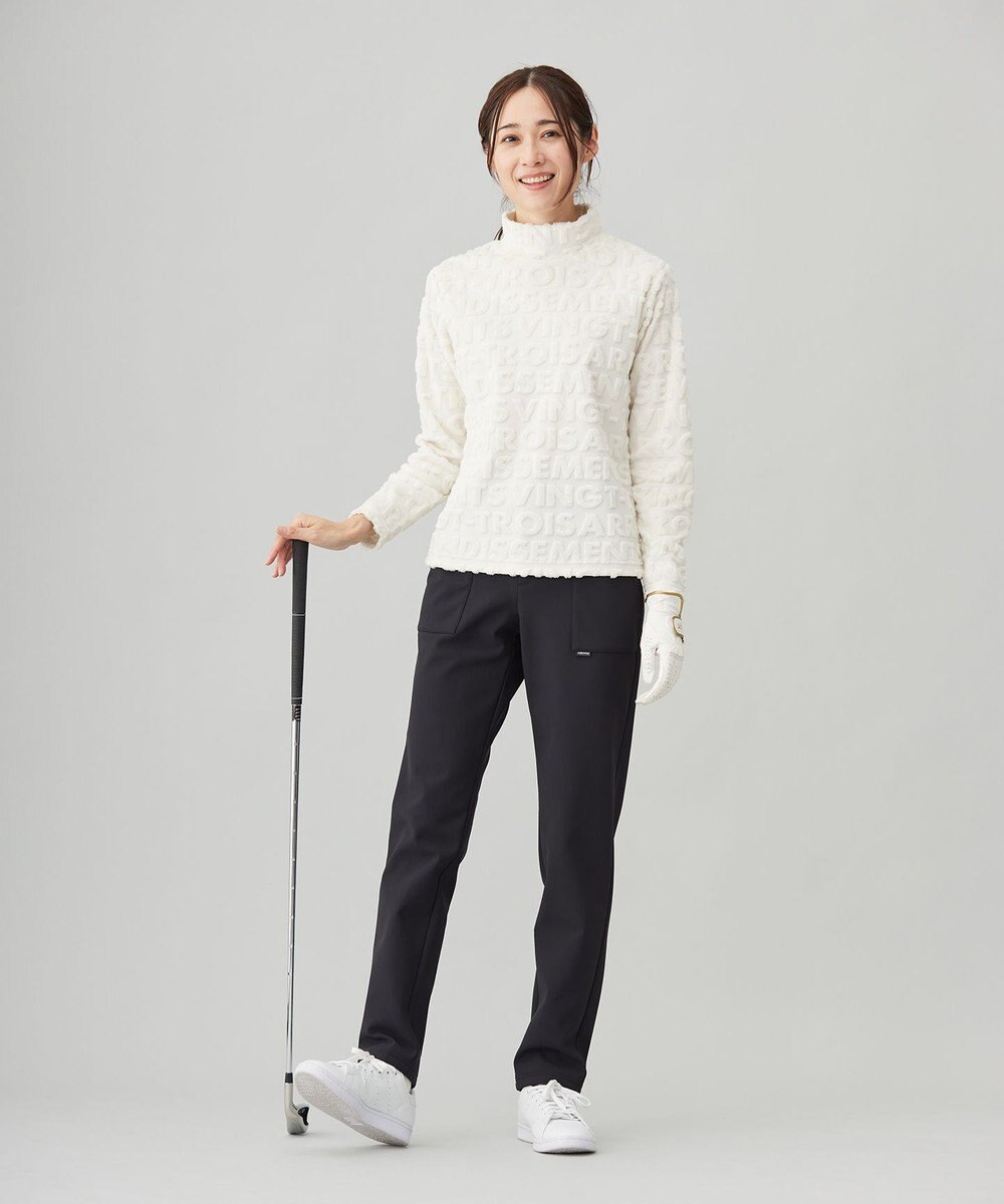 23区GOLF 【WOMEN】フェイクファーロゴモックネック 