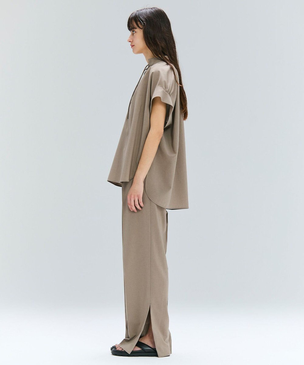 BEIGE， 【洗える/接触冷感/速乾/UVケア対応・Precious ９月号掲載】BATEAU / イージーウエストサイドスリットタックパンツ 