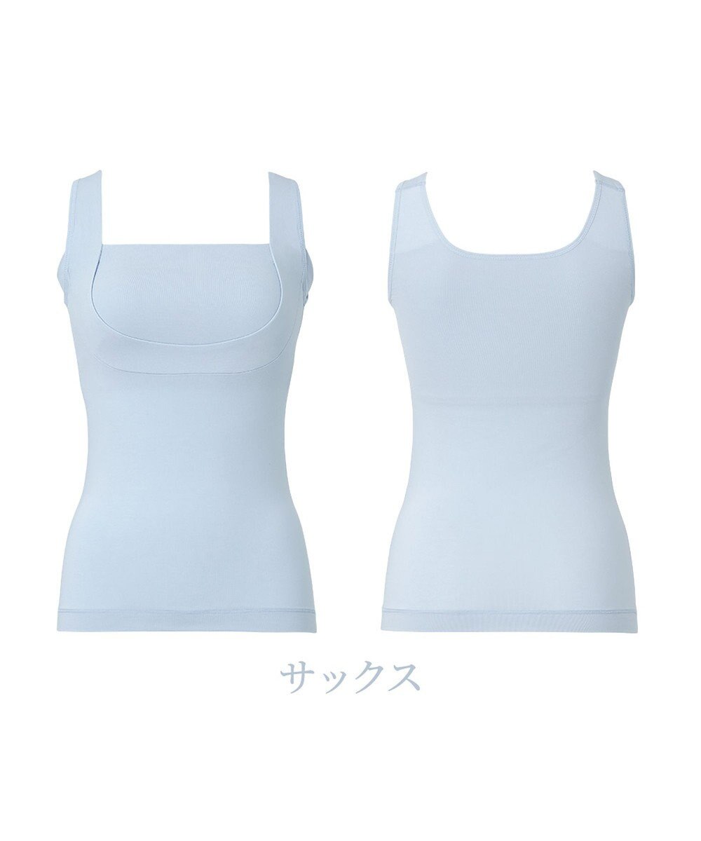 BRADELIS New York 【BRADELIS NewYork peace】綿混楽々dailyブラキャミ25 ノンワイヤー 補正下着 カップ付き キャミソール ブラトップ 