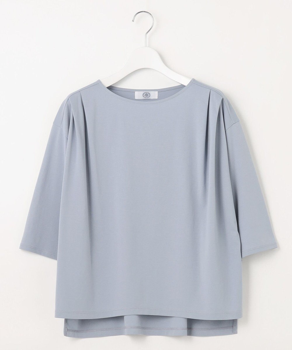 J.PRESS LADIES 【洗える・抗菌防臭・接触冷感・吸水速乾】ドライポンチ ボートネック カットソー 