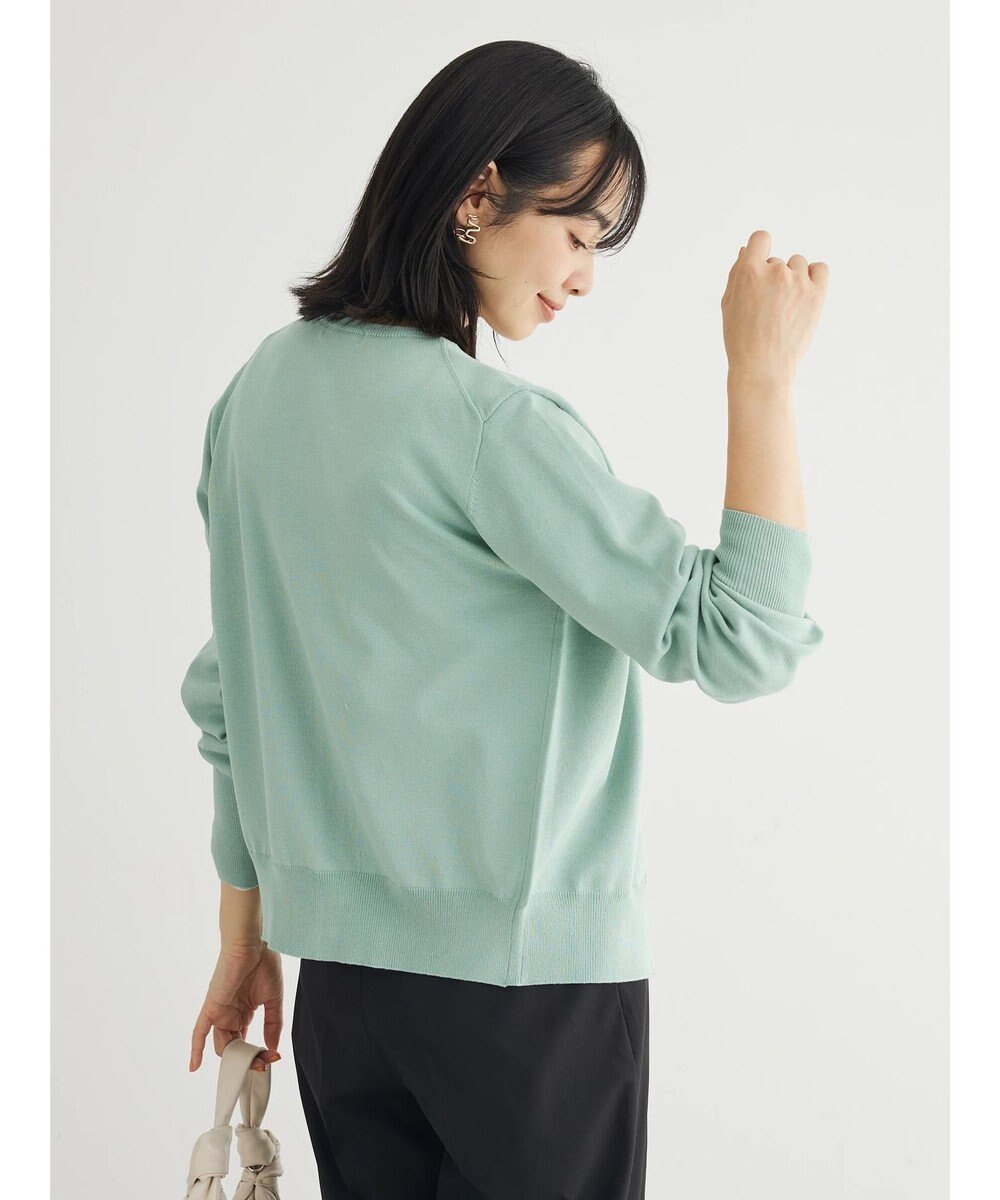 Green Parks 洗える　クルーネックカーディガン 