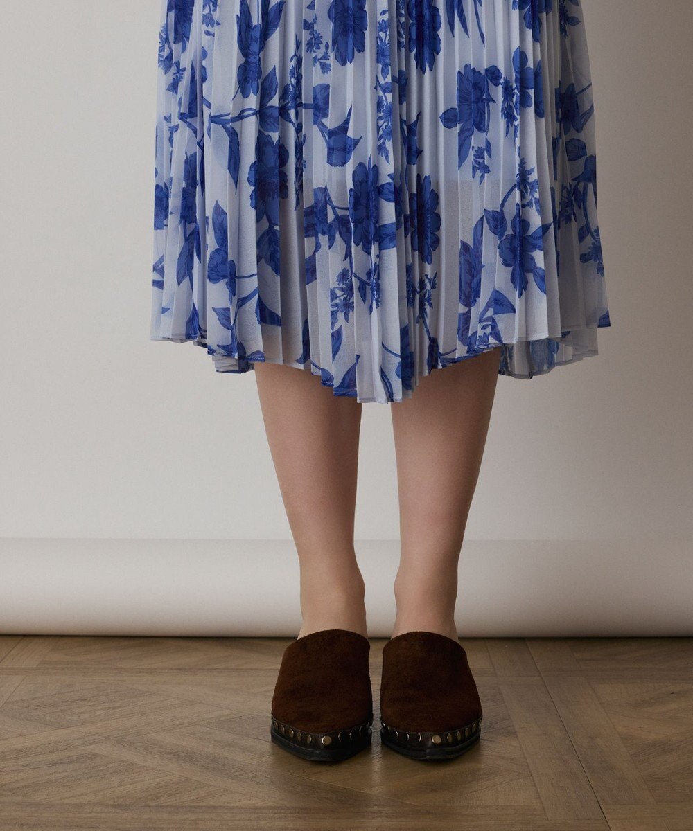 GRACE CONTINENTAL フラワープリントプリーツワンピース 