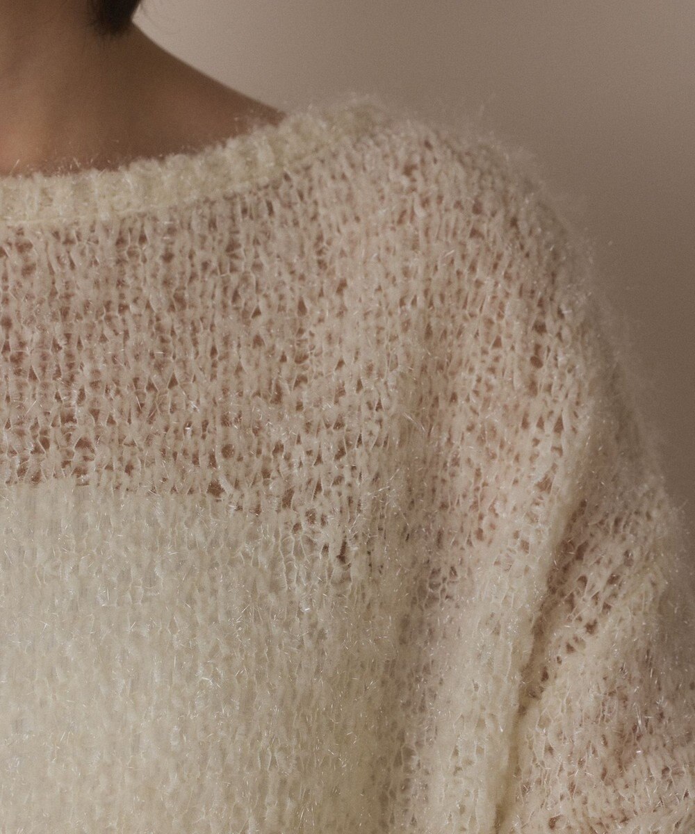 GRACE CONTINENTAL フィルムヤーンニットトップ 