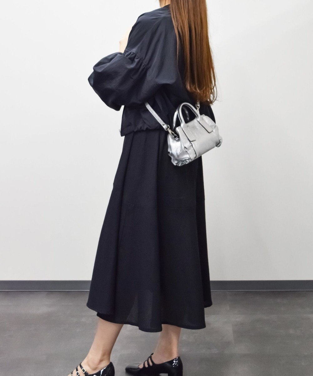 INTER-CHAUSSURES 【RIPANI】メタリックレザーフリルデザインミニバッグ 