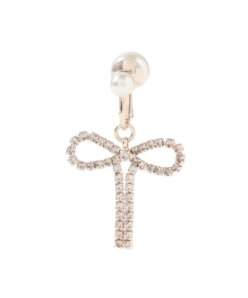 Maison de FLEUR ダイヤレーンリボンイヤリング 