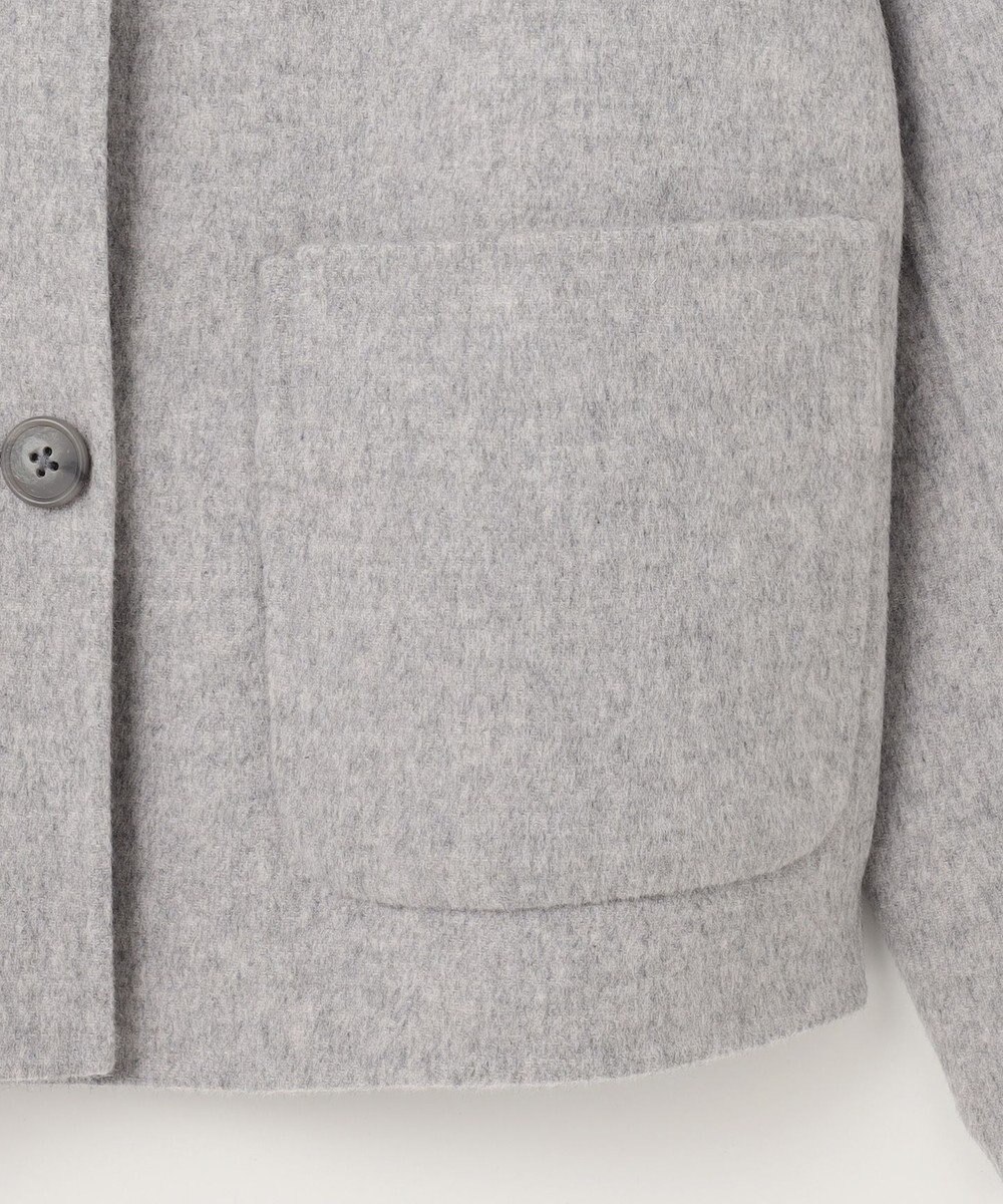 J.PRESS LADIES 【リバーシブル】ウールナイロンリバー スタンドカラー コート 