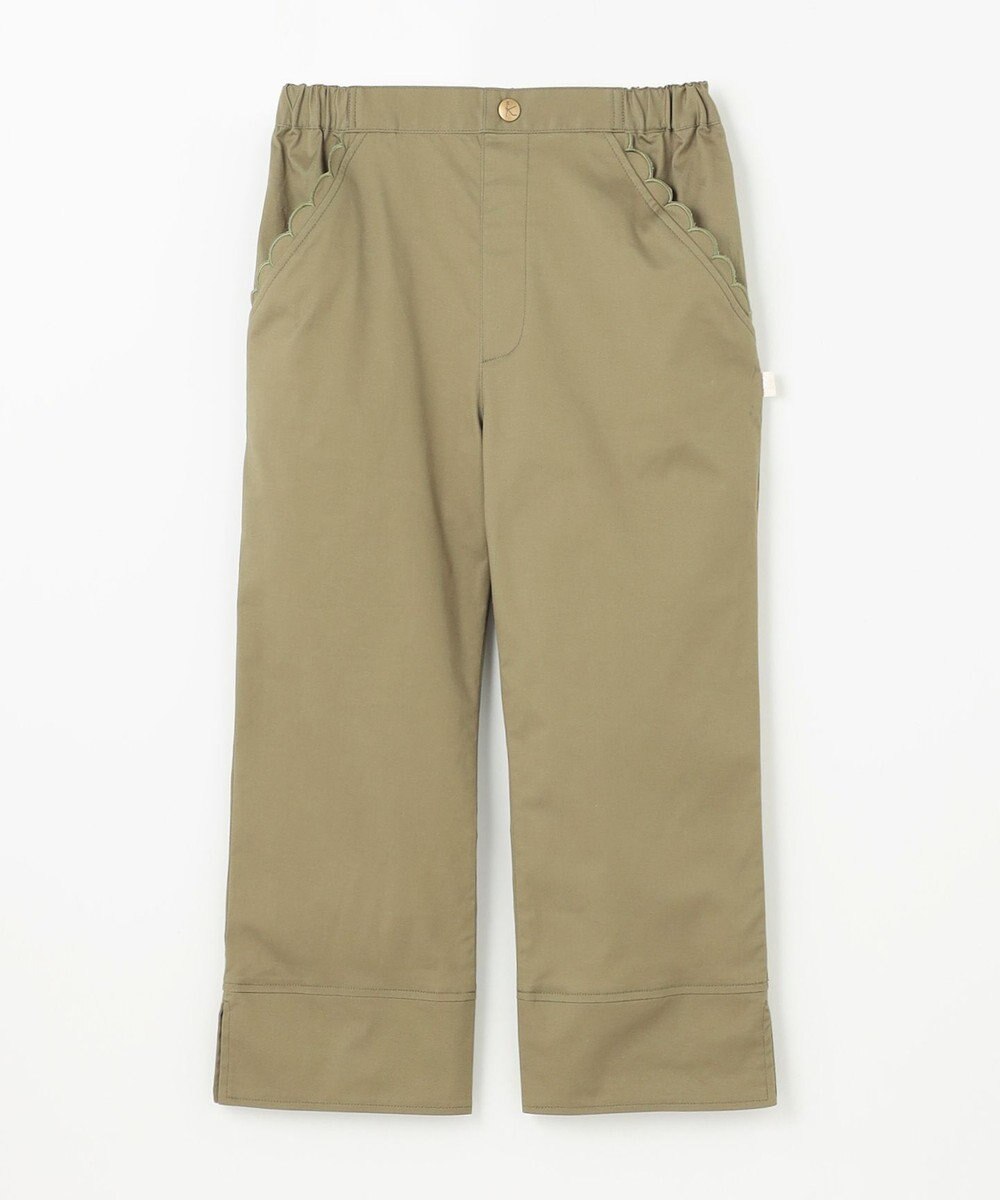 組曲 KIDS 【150-160㎝】スカラップポケット７分丈 パンツ 