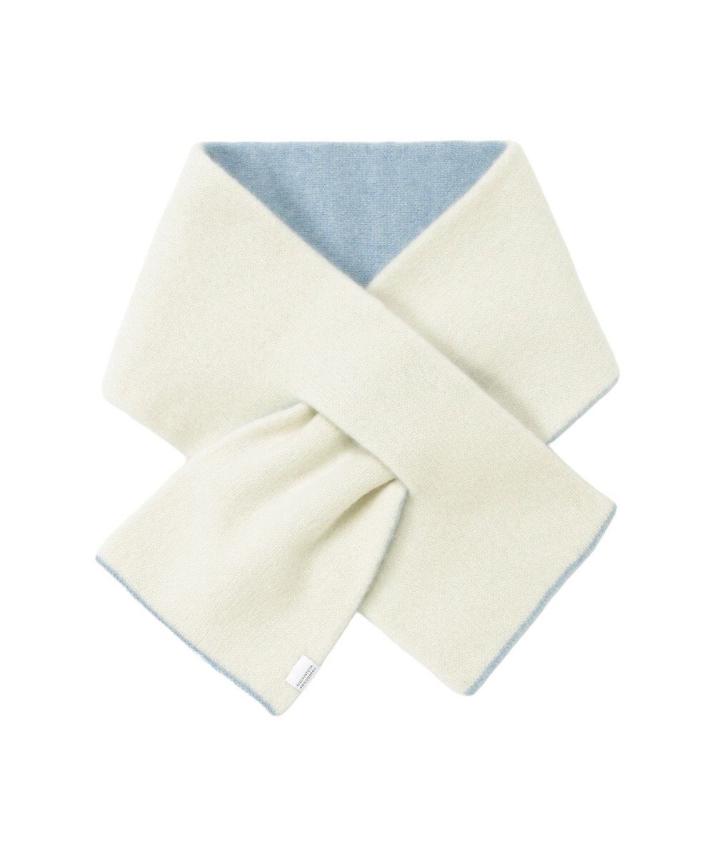 MOONBAT MACKINTOSH PHILOSOPHY(マッキントッシュ フィロソフィー）【ギフトBOX付】ウール100％ リバーシブル ニット マフラー ユニセックス 日本製 