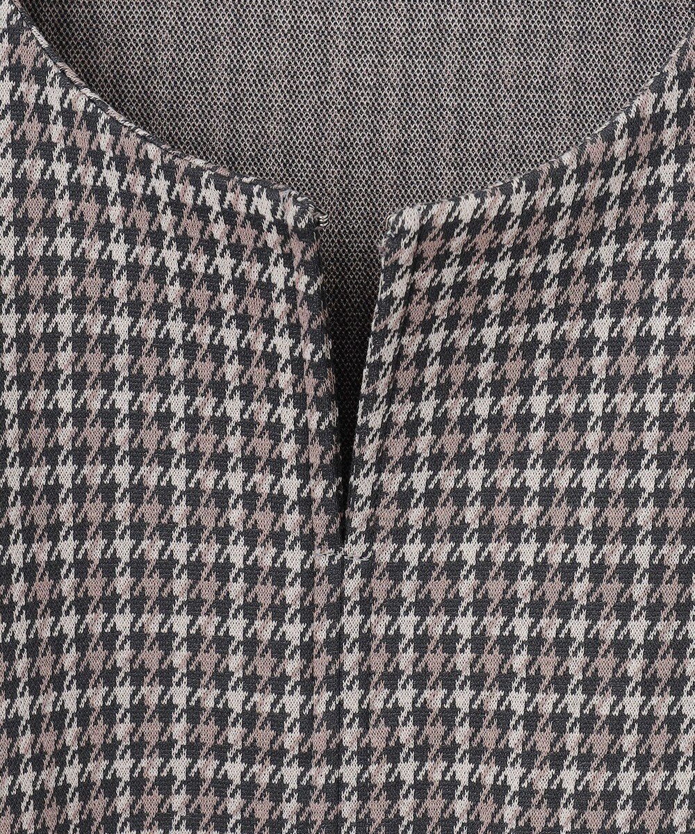 J.PRESS LADIES L ガンクラブチェック ペプラム カットソー 