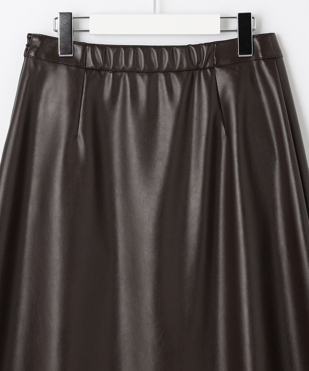J.PRESS LADIES 【洗える】シンセティックマットleather スカート 