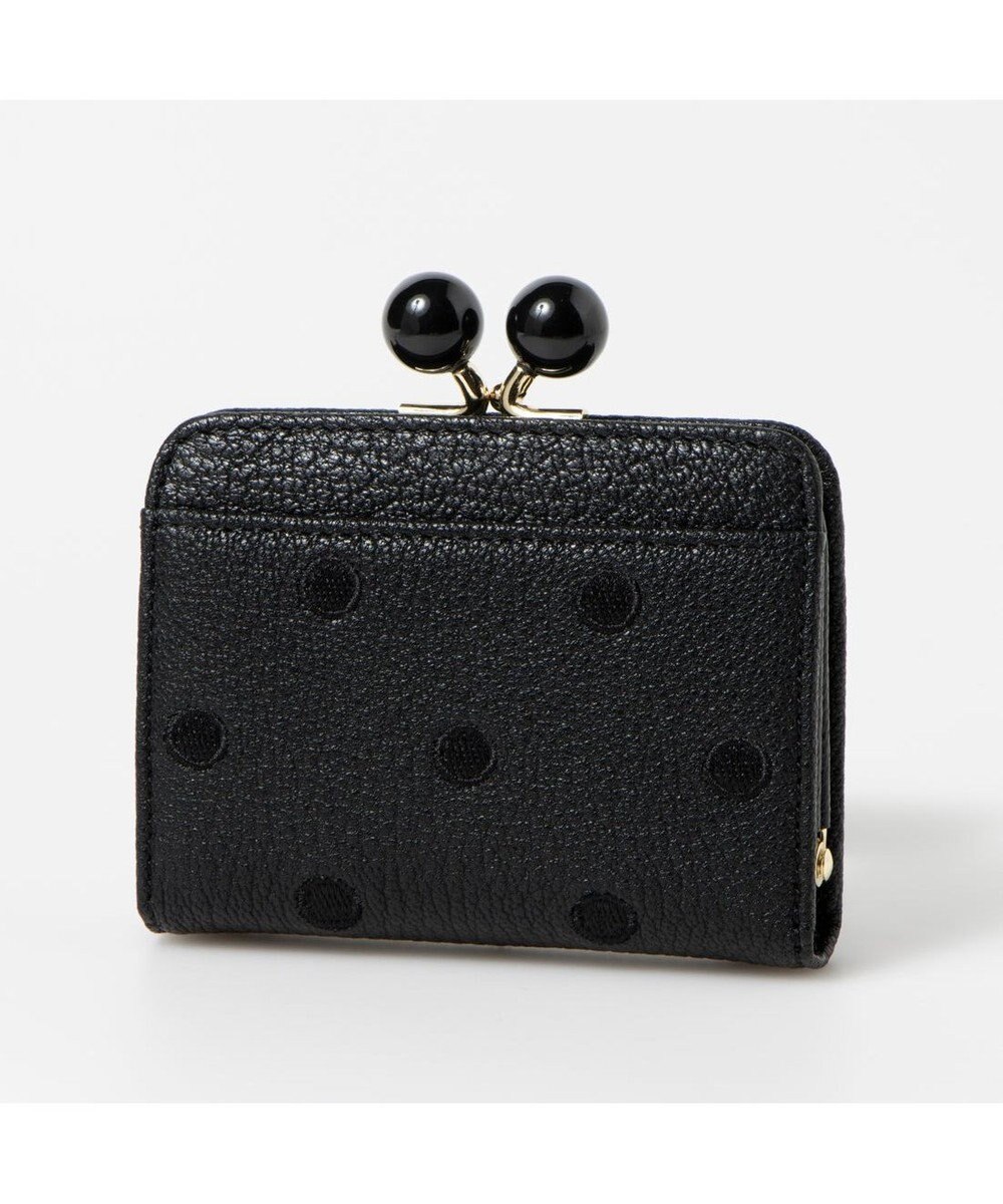 UNBILLION ペルケ perche / アクリル玉ドット刺繍・ジャバラカードウォレット 