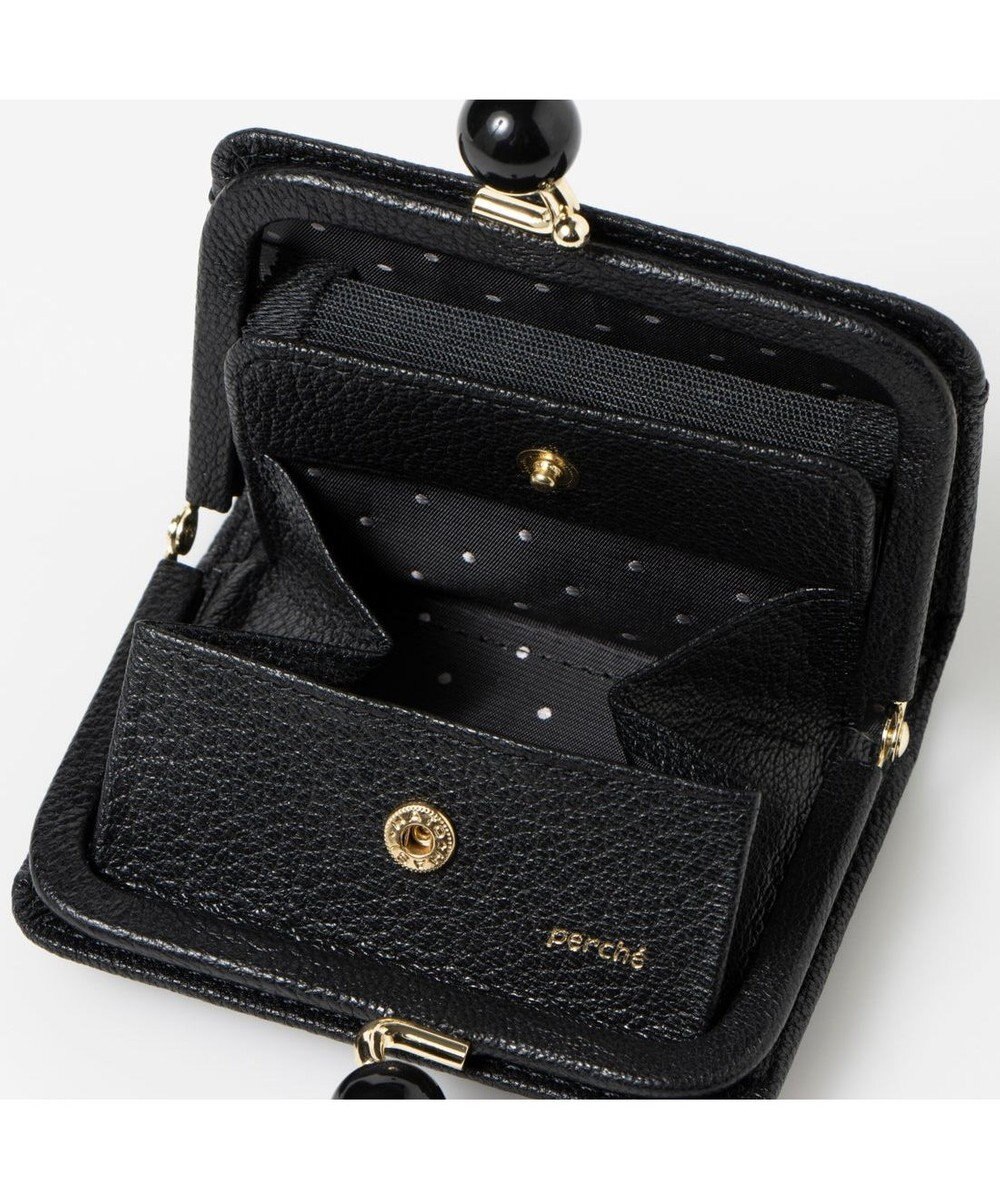 UNBILLION ペルケ perche / アクリル玉ドット刺繍・ジャバラカードウォレット 