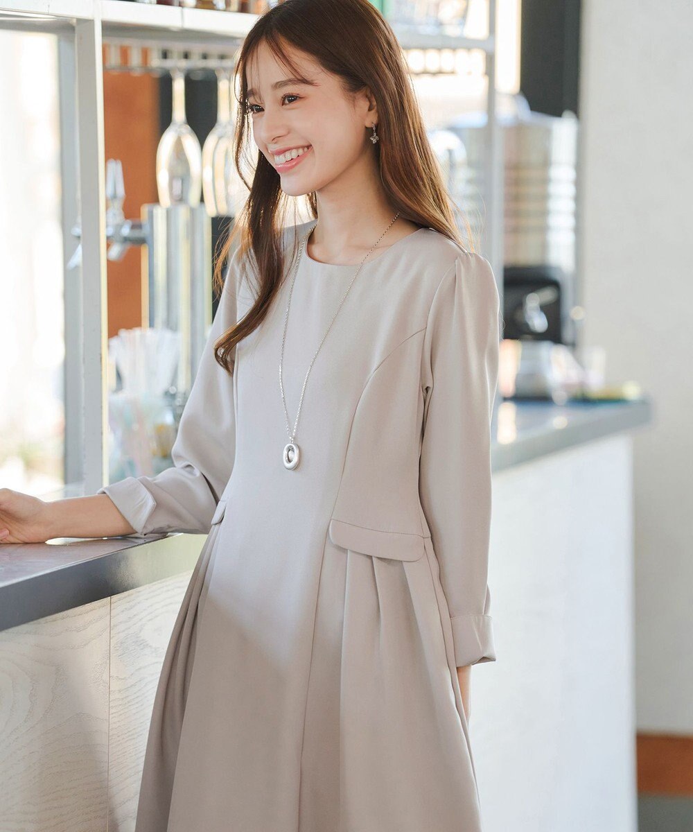 Tiaclasse 【洗える】サイドフラップワンピース 