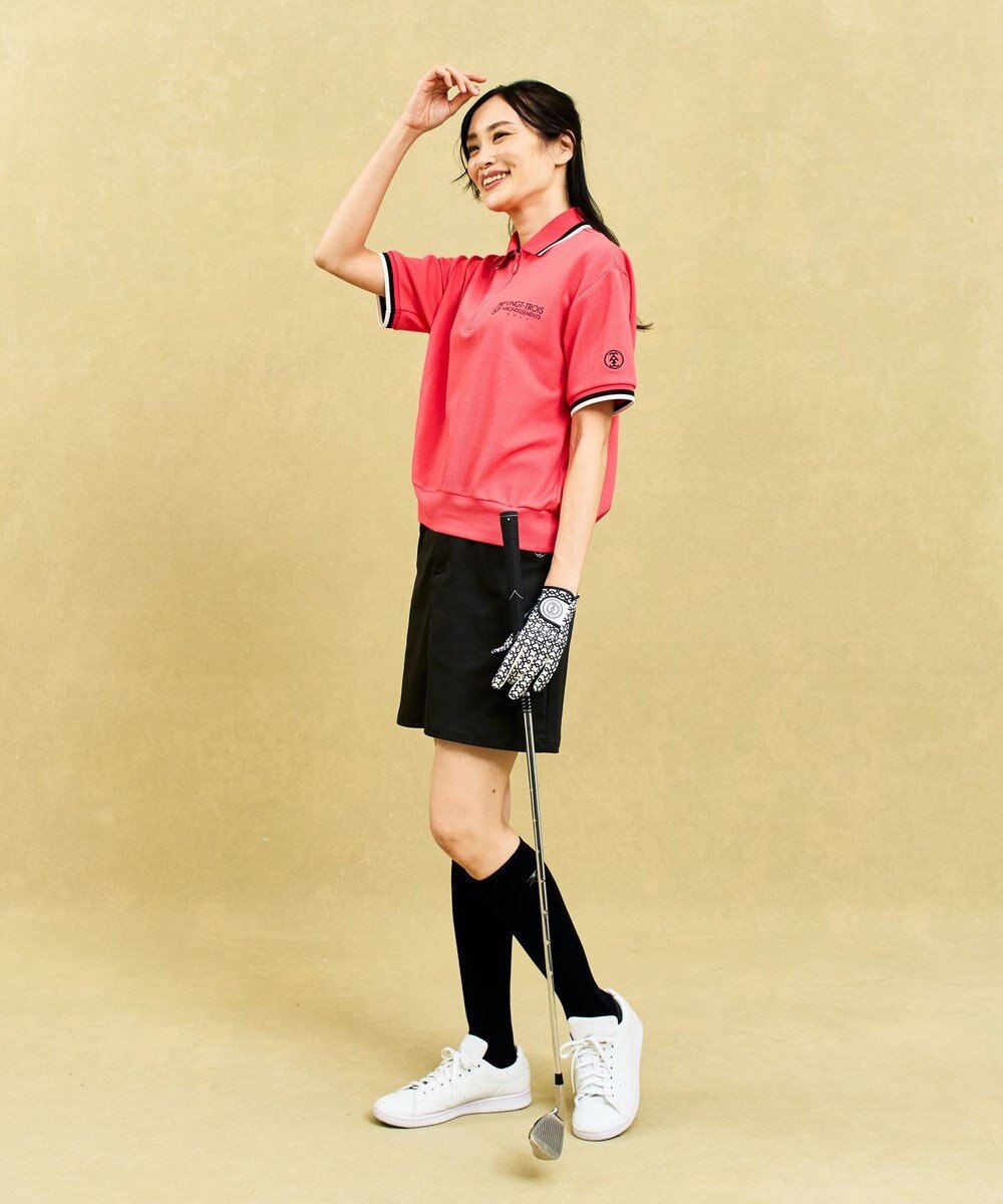 23区GOLF 【WOMEN】ゆったりシルエット 半袖ゴルフポロシャツ 
