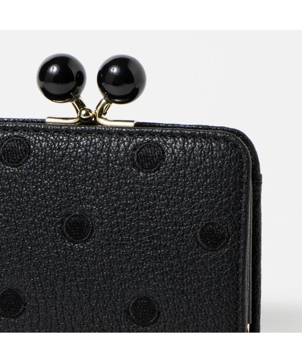 UNBILLION ペルケ perche / アクリル玉ドット刺繍・ジャバラカードウォレット 