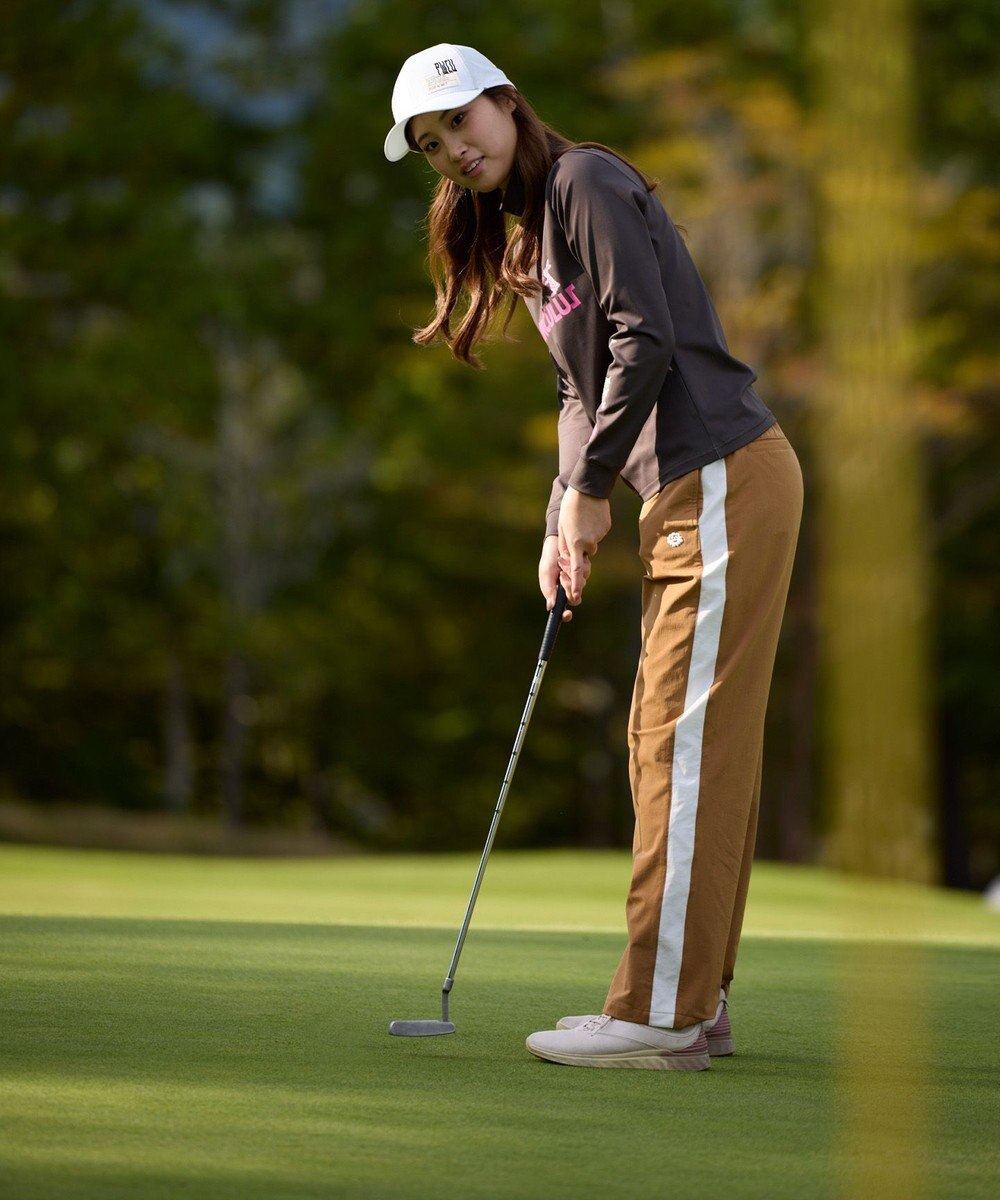 PW CIRCULUS 【吸水速乾 / UV遮蔽率99.5% UVカット / ストレッチ】【WOMEN】ラビットグラフィック ロングスリーブモックT ゴルフウェア レディース 