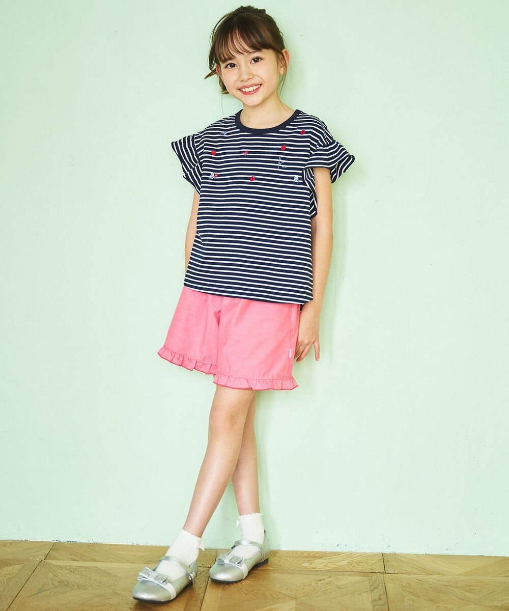 組曲 KIDS 【150-160㎝】 フルーティーボーダーTシャツ 