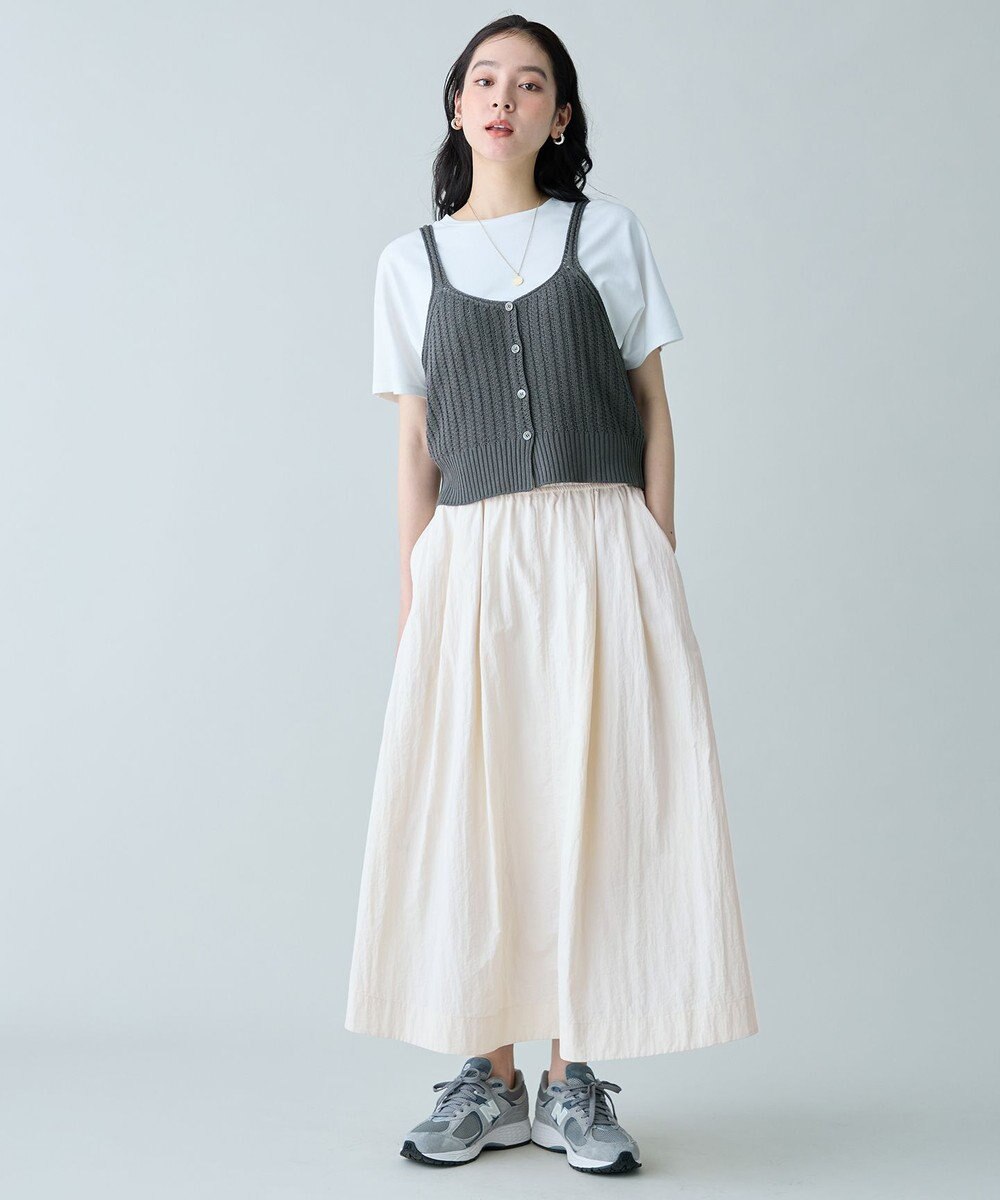 ANY L リネンライクレーシーニットビスチェ 