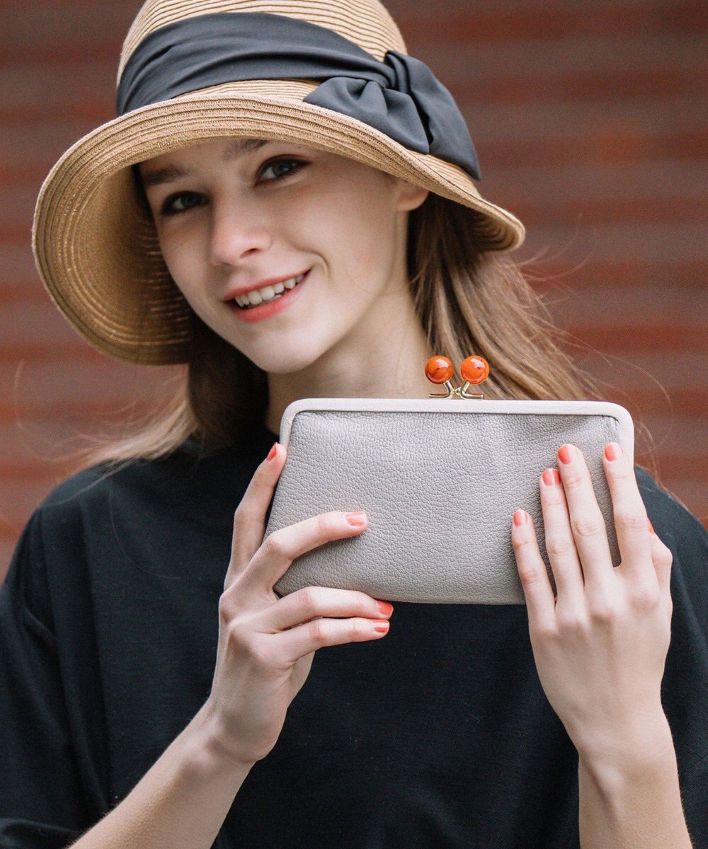 UNBILLION perche アクリル玉がま口長財布 