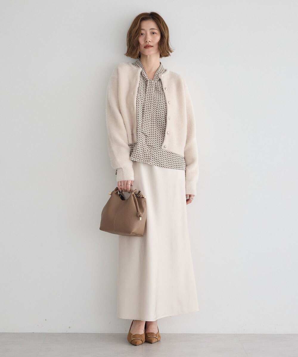 YECCA VECCA ジオメ柄ボウタイブラウス 