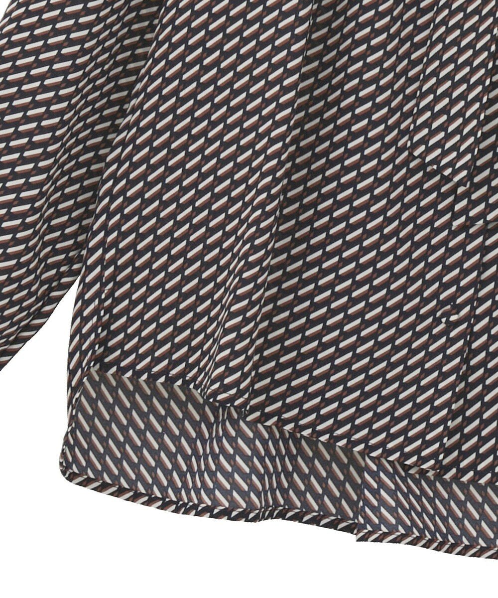 YECCA VECCA ジオメ柄ボウタイブラウス 