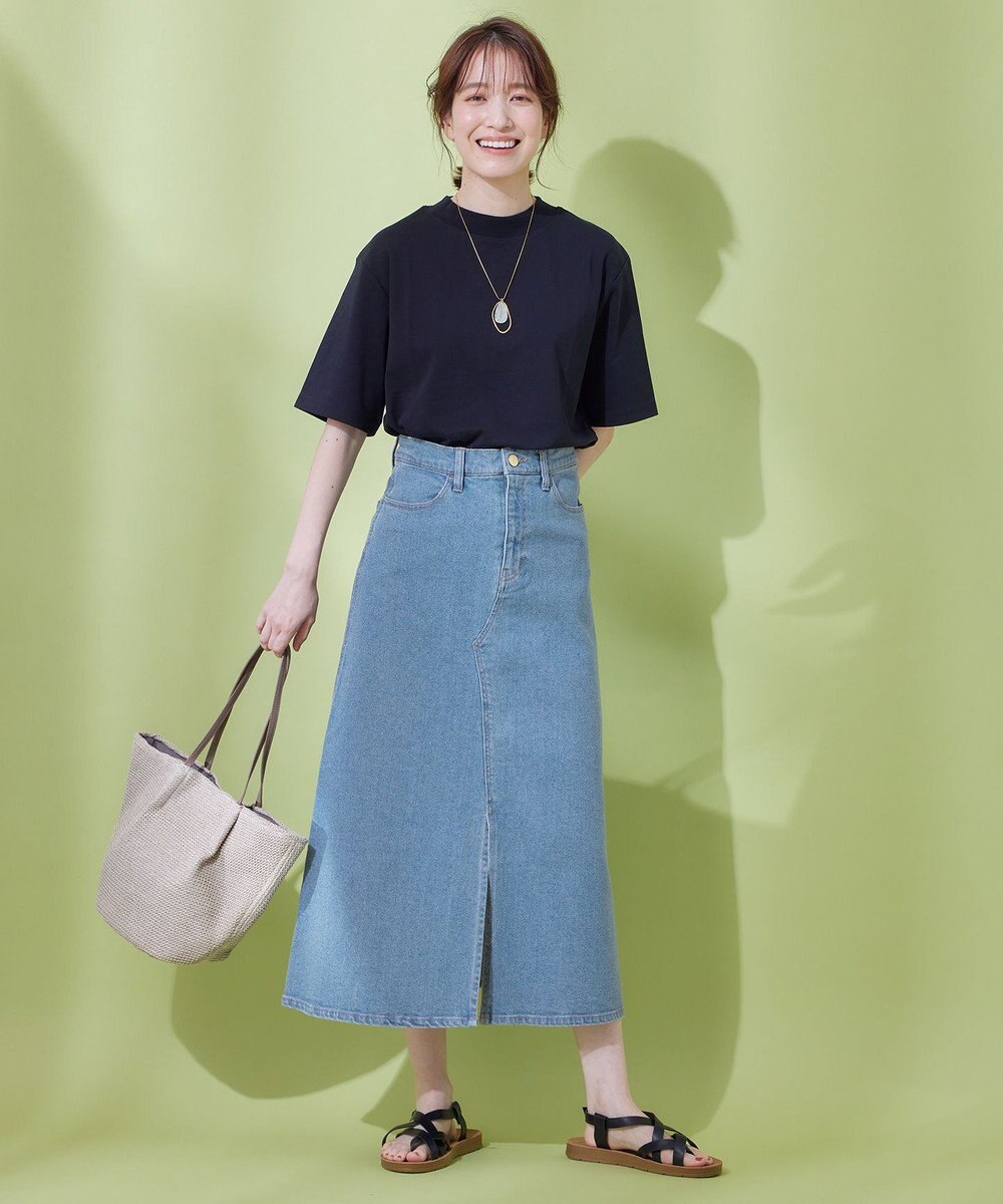 ANY 【UVケア】ビューティーベーシックモックネック半袖プルオーバー 