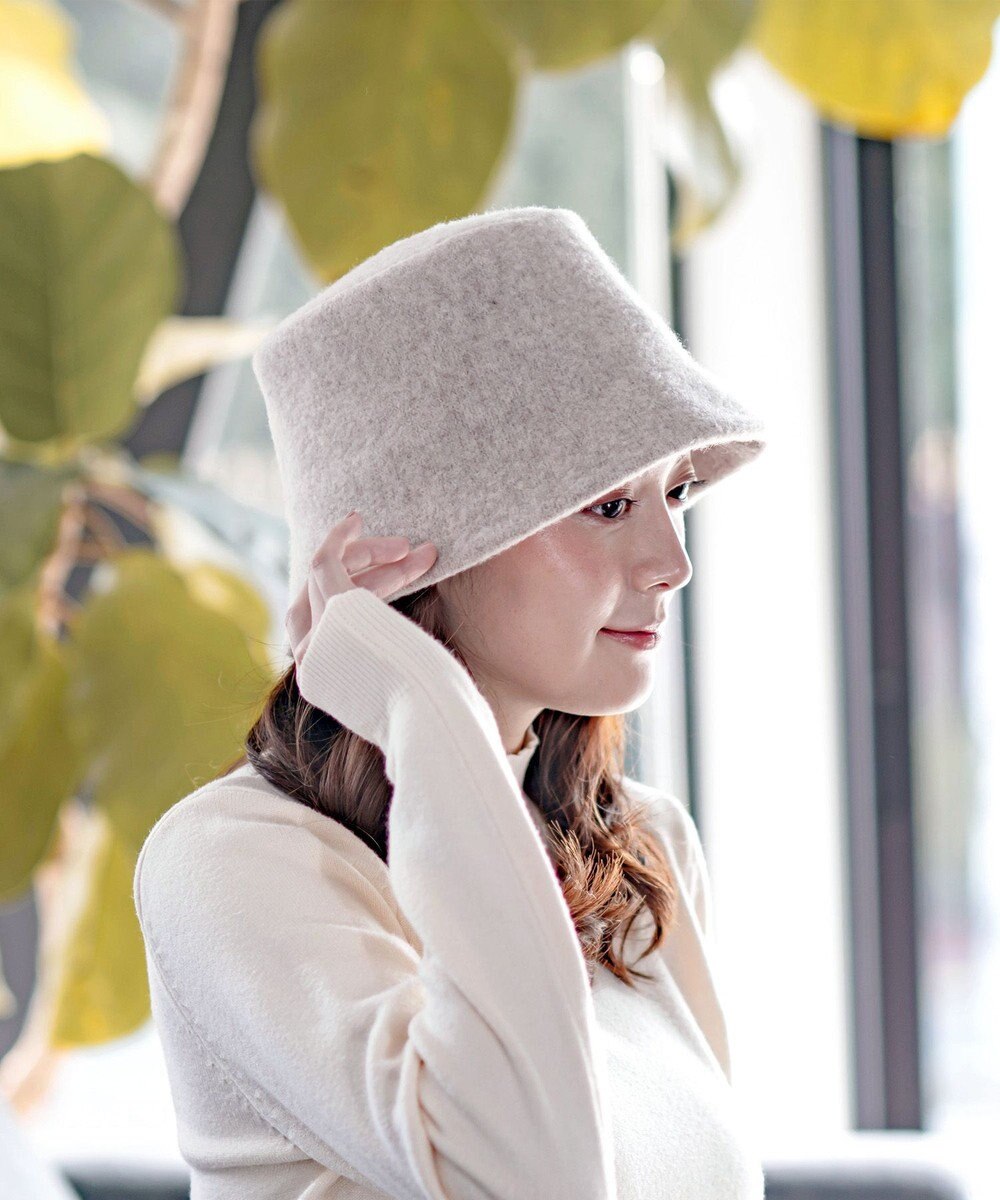 MOONBAT 【洗える】ウールバケットハット サイズ調整可 UVカット 畳める 大きめ 