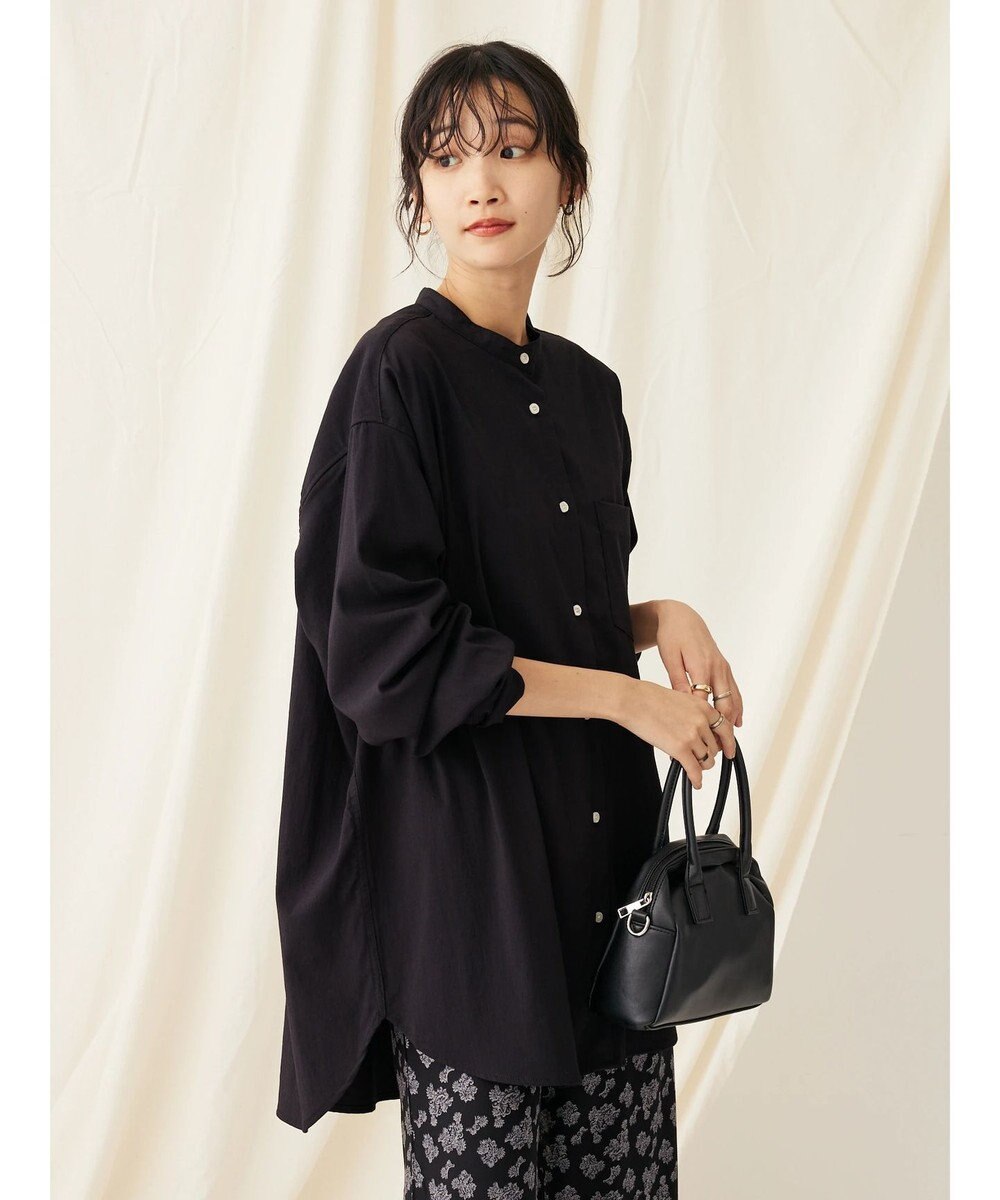 CRAFT STANDARD BOUTIQUE レーヨンデシンバンドカラーシャツ 