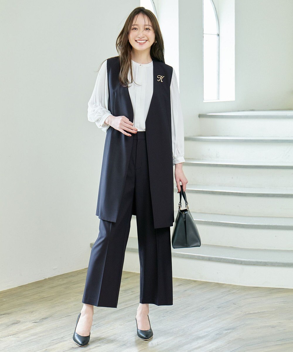 ANY L 【洗濯機可/ストレッチ/セットアップ可】イージーケアストレッチジレ 