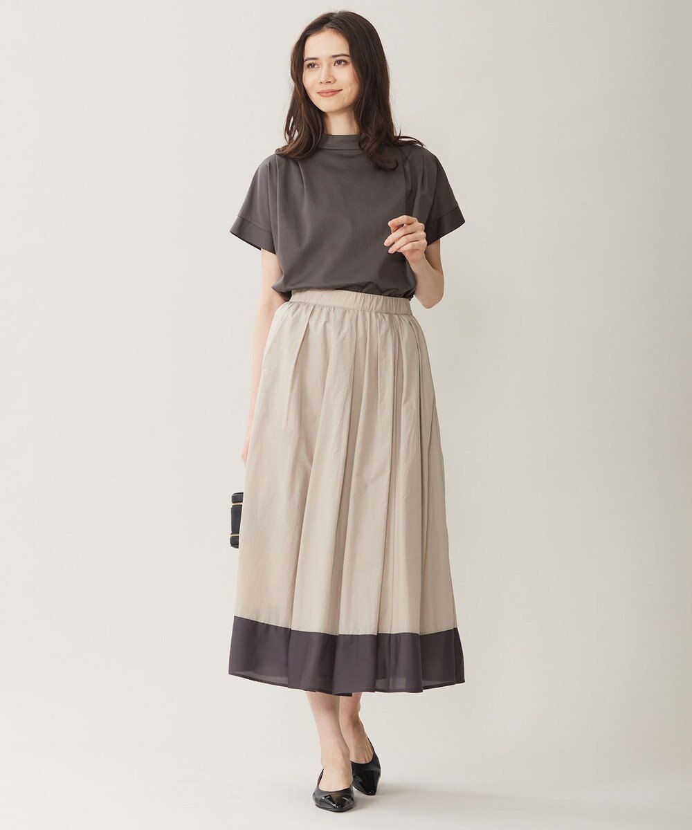 自由区 【洗える】ハイカウントハイネック カットソー 